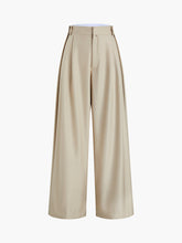 Utility Buttoned Pleat Wide Leg Pants